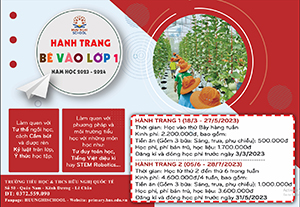 Câu lạc bộ Hành trang bé vào lớp 1 năm học 2023 - 2024